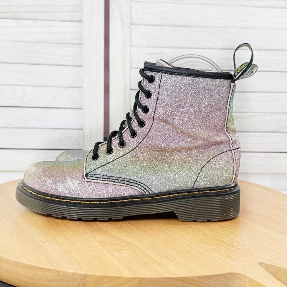 Dr. Martens 1460 Ombre Pastel Glitter Sparkle‎ Combat Boots Rainbow 2 Kids